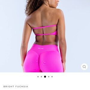 Dfyne Bright Fuchsia Strappy Sports Bra
